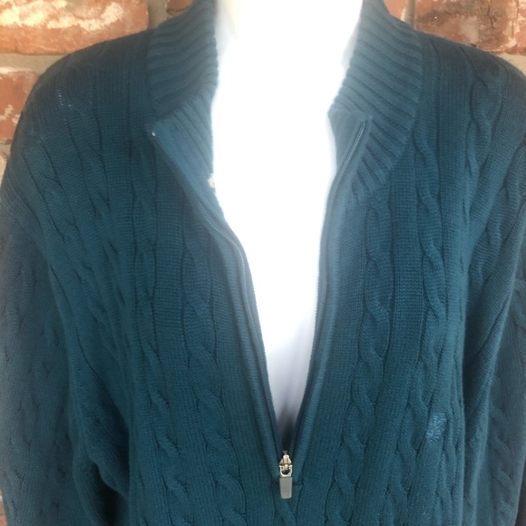 IZOD half zip pullover blue sweater Mens Large - Picture 7 of 8